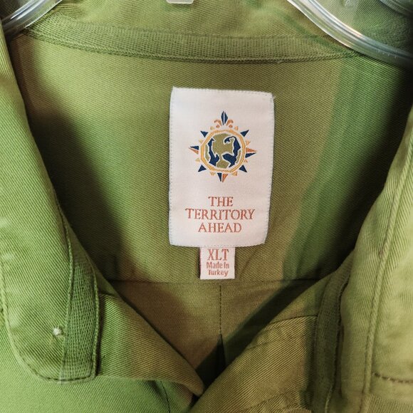 The Territory Ahead Men's Heavy Outdoor Button Shirt Size XLT Green Long Sleeve - Picture 10 of 14